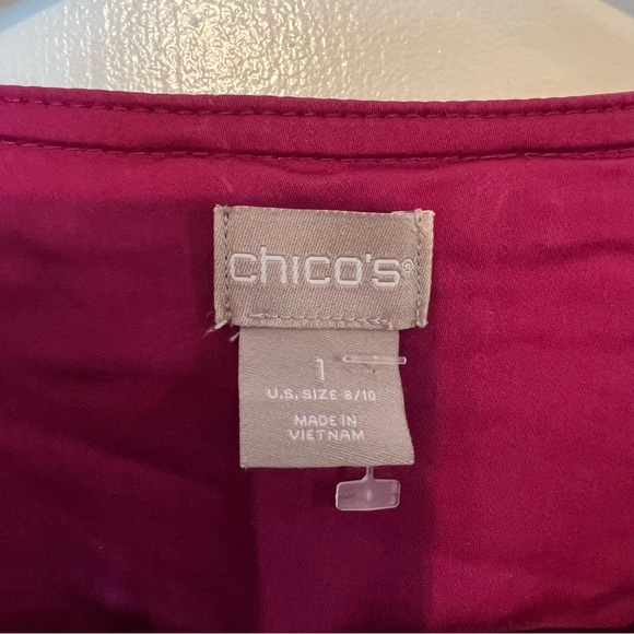 Chicos Raspberry Spring Jacket size 1 B1-545 - Picture 9 of 10